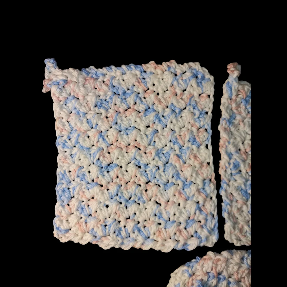 Handmade Crochet Washcloth Set